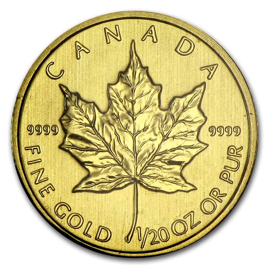1/20 oz Random Year RCM Canadian Gold Maple .9999 | Bullion Partners of ...