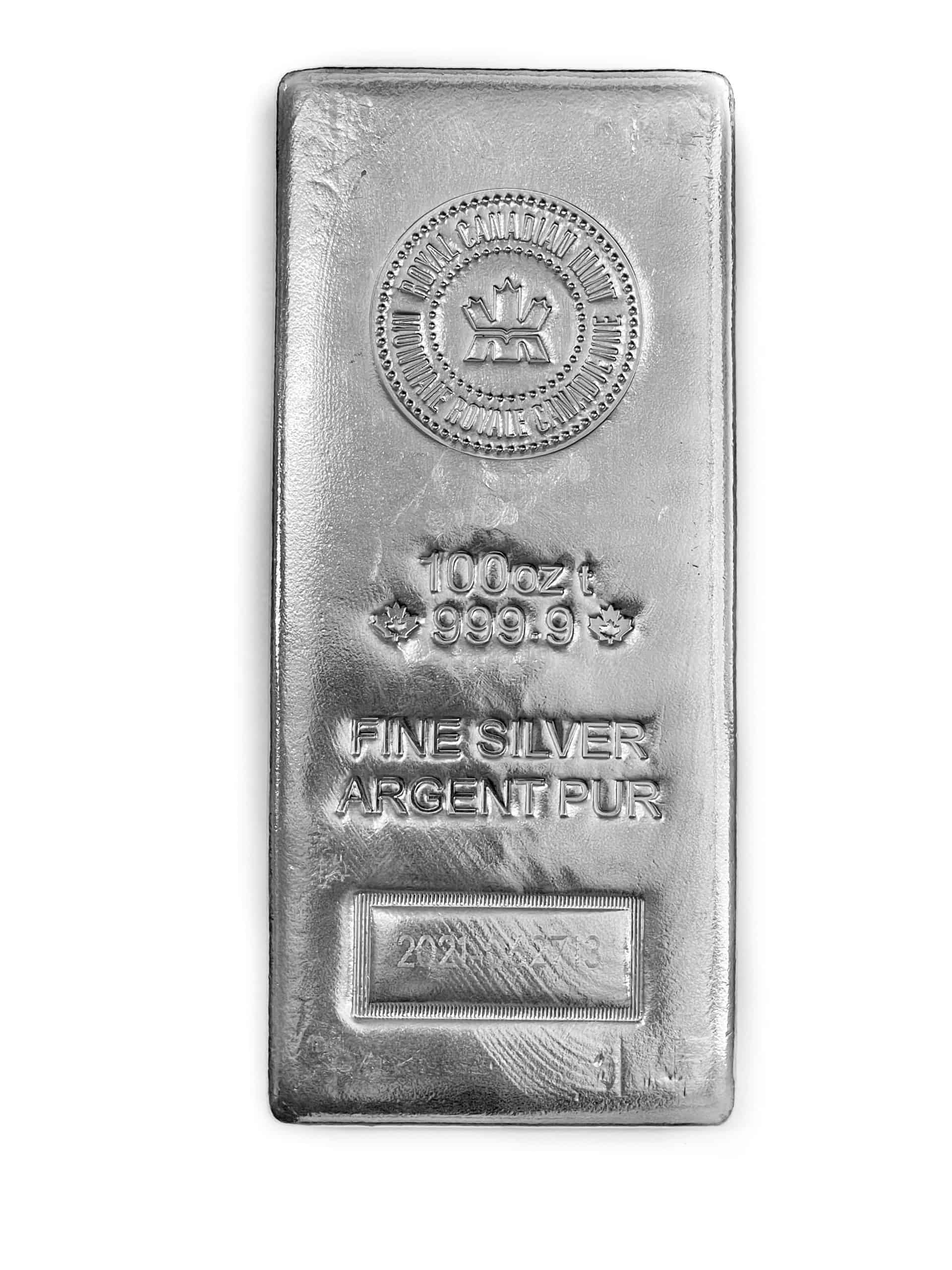 value of 100 oz of silver