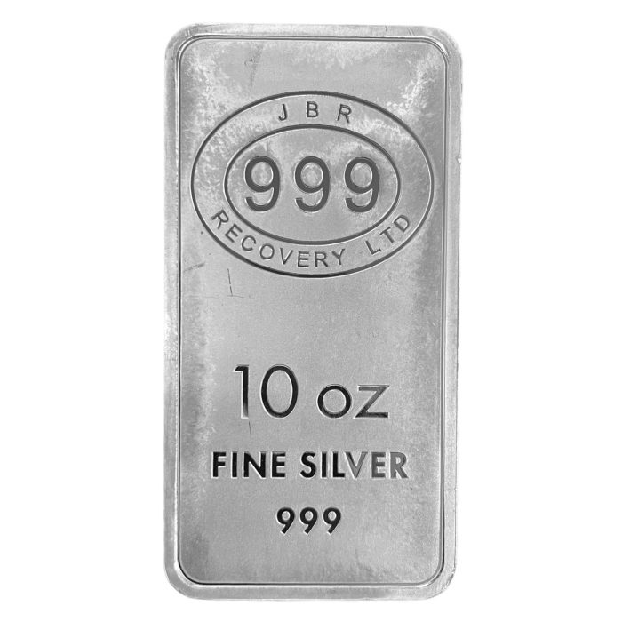 10 oz JBR Recovery Ltd. Silver Bars .999