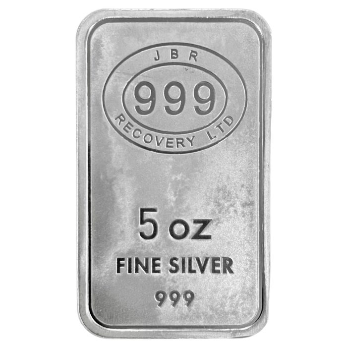 5 oz JBR Recovery Ltd. Silver Bars .999