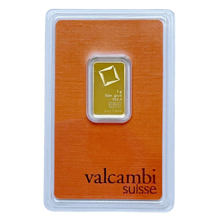 5 gram Valcambi Suisse Gold .9999