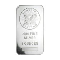 5 oz Sunshine Mint Silver Bar .999
