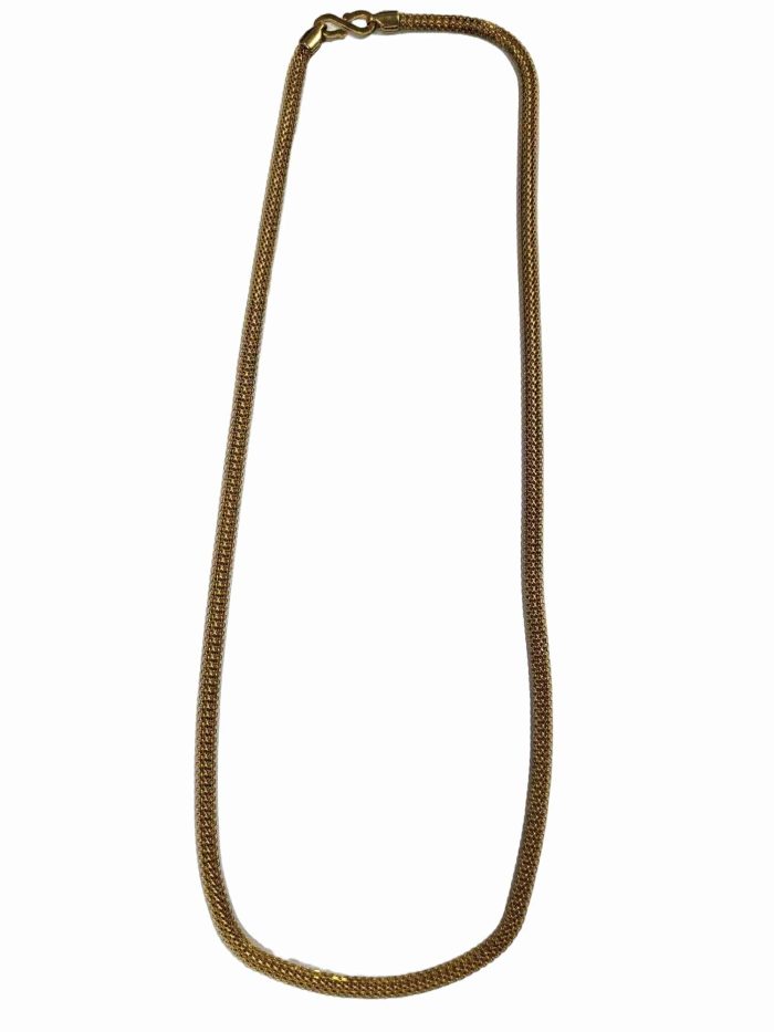 Vintage 22k Gold Mesh Necklace - Image 2